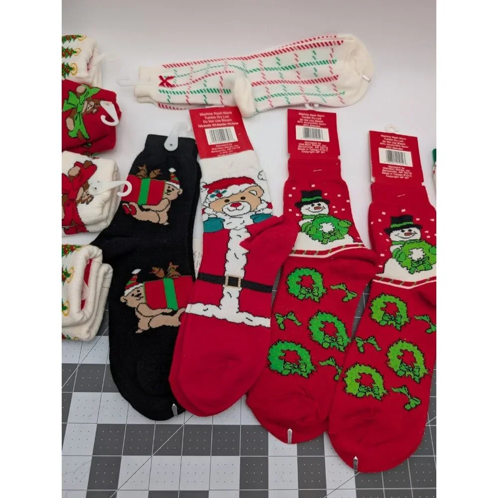 Walmart Target Womens Christmas Socks Lot‎ Vintage